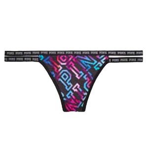 PINK VS Strappy Logo Thong
